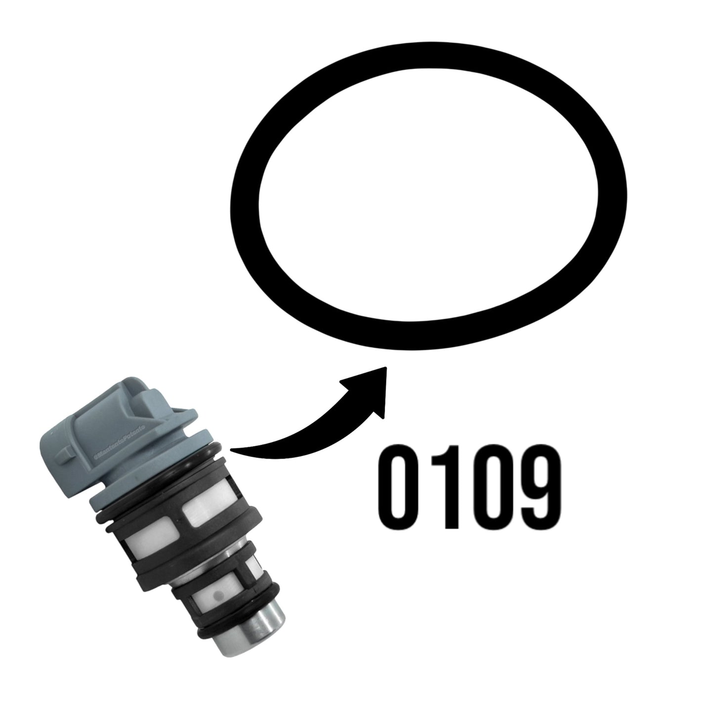 O109 Oring Sello Superior NBR Inyector Cavalier TBI