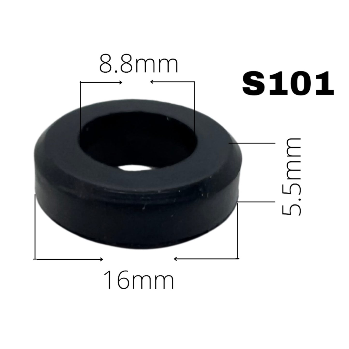 S101-100 Asiento Inferior Liso Biselado Inyector Asiatico 100 unidades